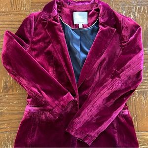 Anthropologie velvet gallery, blazer